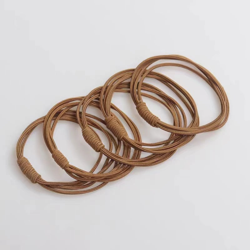 Wholesale Rubber Band High Elasticity, Durable Black, No Damage To Hair, Meatballs Hair Scrunchies